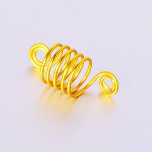 NEW 50pc Gold Dreadlock Coils – Adjustable Copper Hair Wraps & Braiding Cuffs